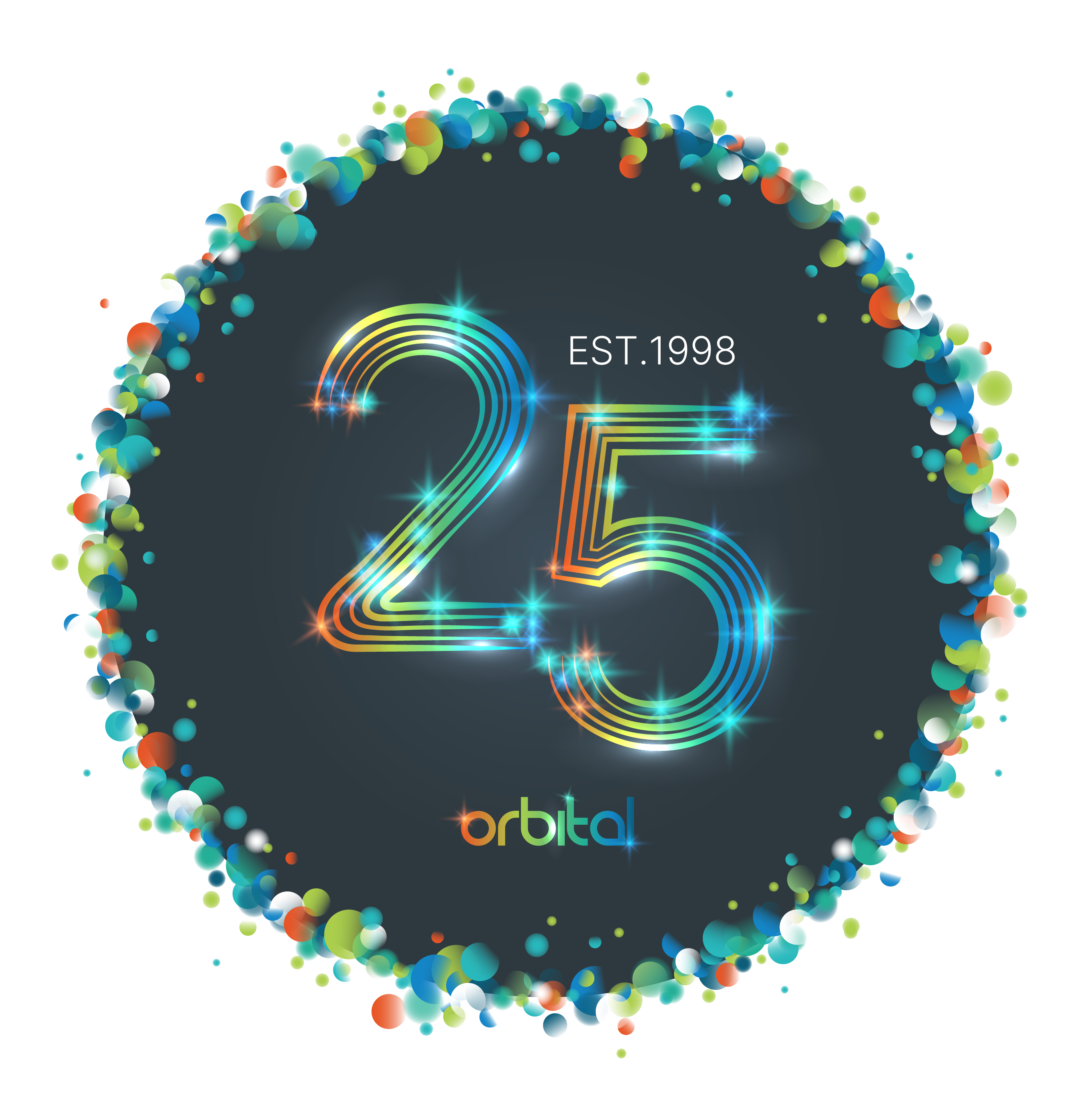Orbital 25 years badge